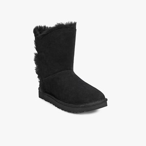 Ugg Classic Short Fluff High-Low Women Classic Boots Black (2964SIXUF)